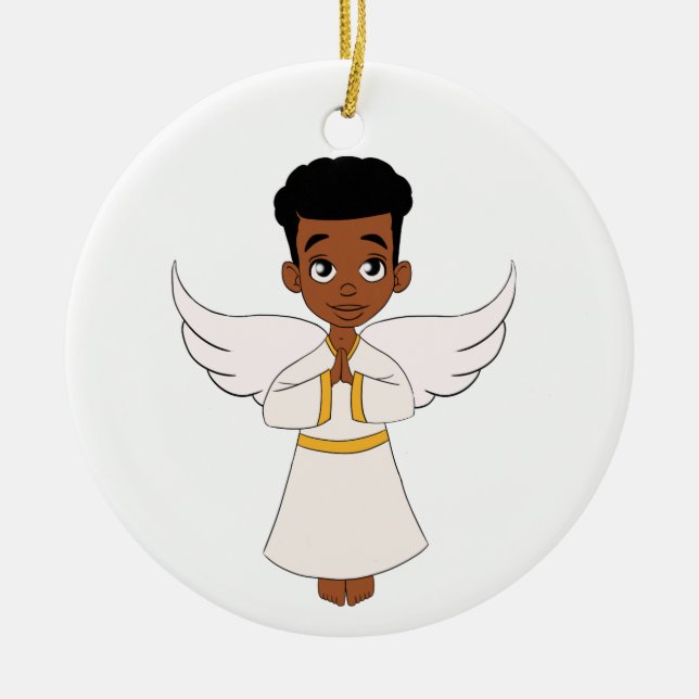 Adorno De Cerámica Niño Ángel (Frente)