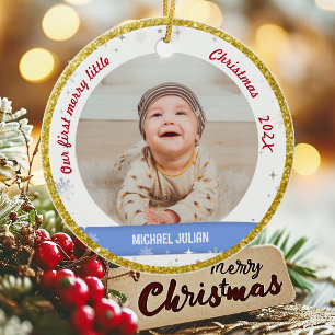 Adorno De Cerámica Niño gemelo Chica 2 fotos 1 Navidades mora