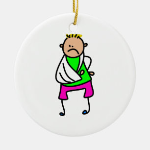 Adorno De Cerámica Niño herido