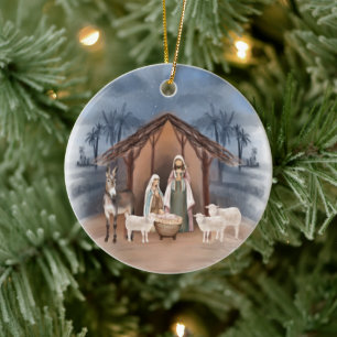 Adorno De Cerámica Niño Jesús en el ornamen de cerámica de la Nati