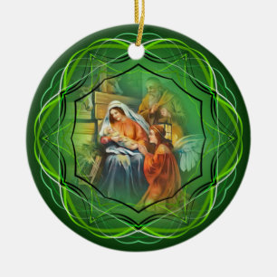 Adorno De Cerámica Niño Jesús, María y José, La Sagrada Familia, Ánge