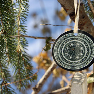 Adorno De Cerámica Niño Moon Mandala Triple Bruja Luna