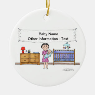 Adorno De Cerámica Niño recién nacido - Mamá soltera