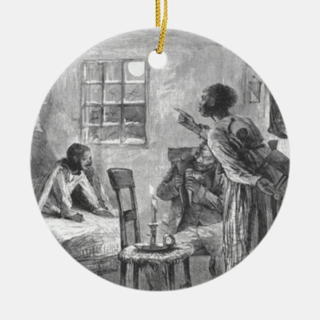 Adorno De Cerámica Niños completamente despiertos el Nochebuena (Frente)