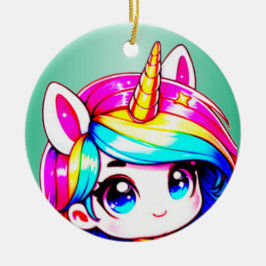 Adorno De Cerámica Niños de Anime Unicorn