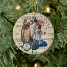 Niños de la cosecha de vintage y Collage floral