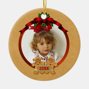 Adorno De Cerámica Niños de pan de jengibre de dos caras ornamentales