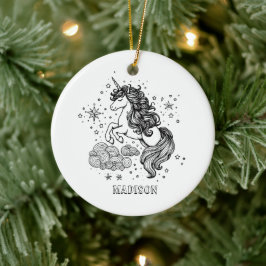 Adorno De Cerámica Niños de Unicornio Cuidados Personalizados Crea Tu