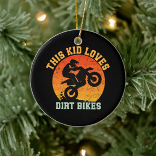 Adorno De Cerámica Niños divertida moto de cross