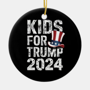 Adorno De Cerámica Niños Para Trump Elección USA 2024
