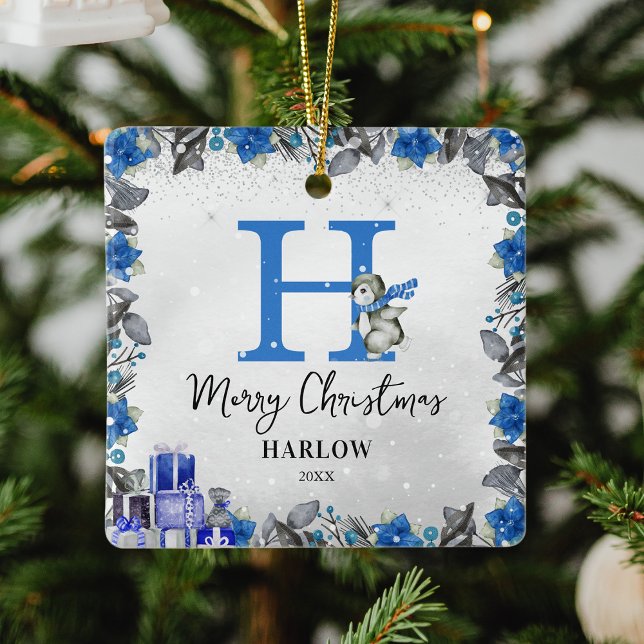 Adorno De Cerámica Niños pingüinos nombran a Navidades monográficos (Subido por el creador)