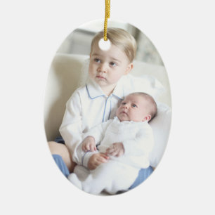 Adorno De Cerámica Niños reales - George y Charlotte
