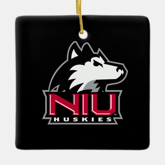 Adorno De Cerámica NIU Huskies (Anverso)