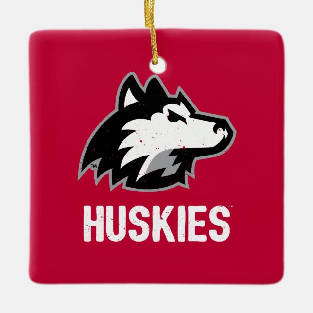 Adorno De Cerámica NIU Huskies Molestos (Anverso)