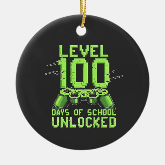 Adorno De Cerámica Nivel 100 días de escuela sin bloqueo de la escuel (Frente)