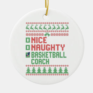 Adorno De Cerámica Niza Naughty Entrenador de Baloncesto Divertidos N