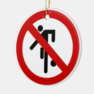 Adorno De Cerámica NO Ball Games ⚠ Thai Park Rótulo ⚠