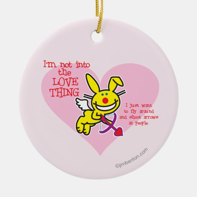 Adorno De Cerámica No en la cosa del amor (Frente)