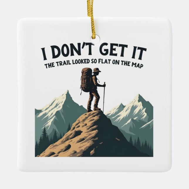 Adorno De Cerámica No entiendo el sendero que se ve tan plano (Anverso)