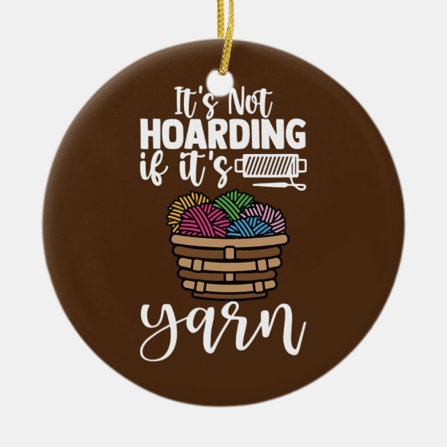 Adorno De Cerámica No es acaparamiento si es amante del punto de cont (Frente)