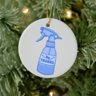 Adorno De Cerámica No, gracias. Botella de spray humor descarado