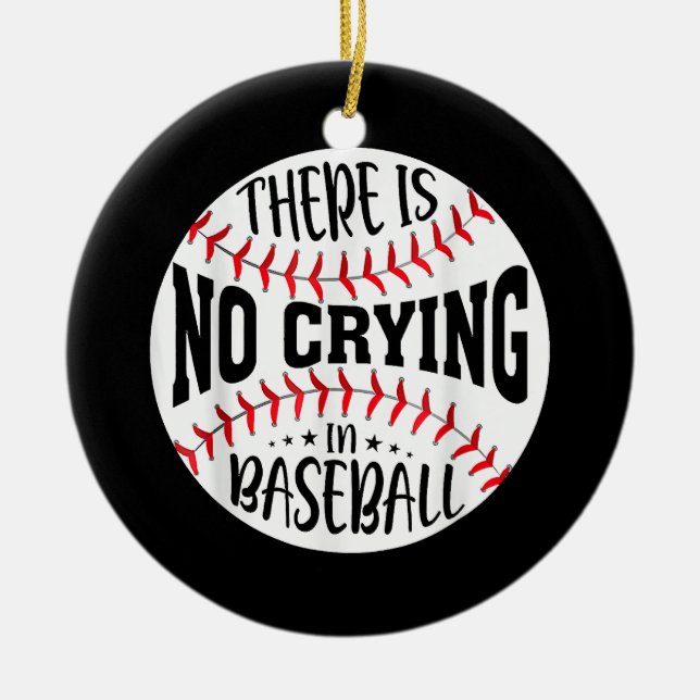 Adorno De Cerámica No Hay Lloros En El Béisbol (Frente)