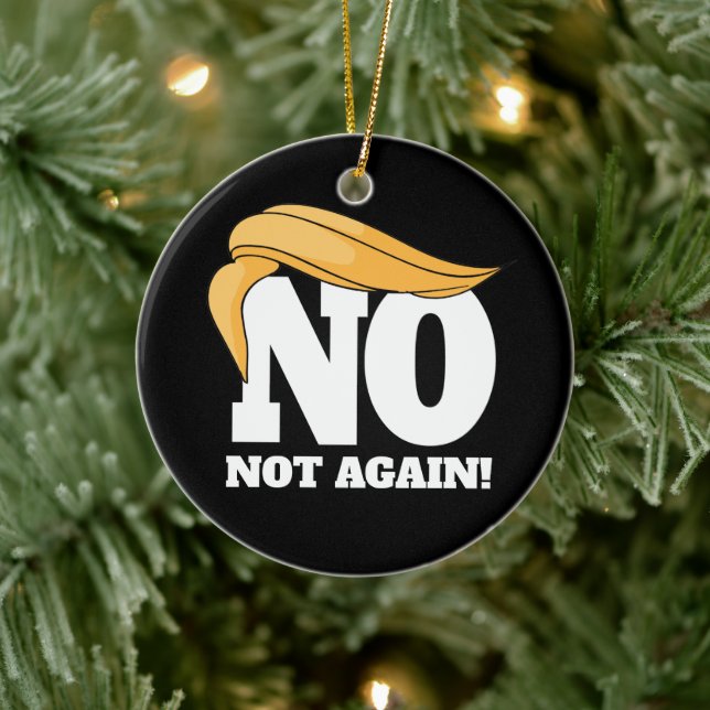 Adorno De Cerámica No hay otra cosa contra Trump (Árbol)