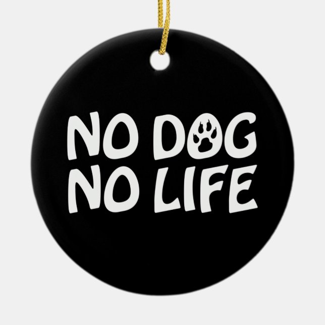 ADORNO DE CERÁMICA NO HAY PERRO NI VIDA (Frente)