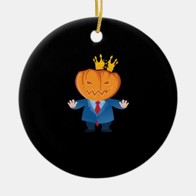Adorno De Cerámica No Kings - Trumpkin Pumpkin Classic (Frente)