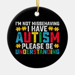 Adorno De Cerámica No Me Estoy Portando Mal Tengo Autismo Por Favor S