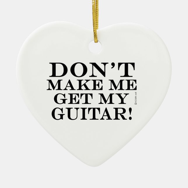 Adorno De Cerámica No me hagas buscar mi guitarra (Frente)