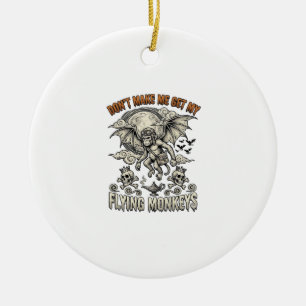 Adorno De Cerámica No Me Hagas Conseguir Monos Voladores Calavera Lun