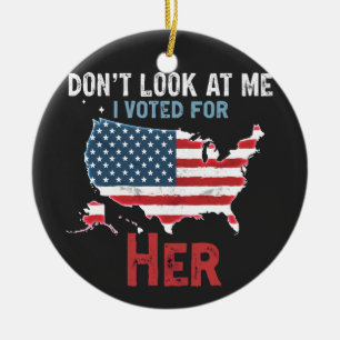 Adorno De Cerámica No me mires, voté por Su Kamala Hariis