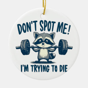 Adorno De Cerámica No me veas, estoy haciendo fitness divertido de ma