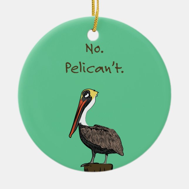 Adorno De Cerámica No Pelican't. (Frente)