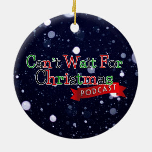 Adorno De Cerámica No puede esperar podcast del navidad