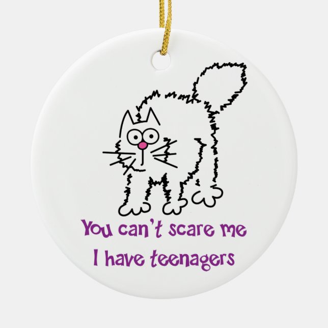 Adorno De Cerámica No puedes asustarme (Frente)