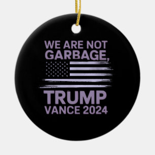 Adorno De Cerámica No somos basura: Trump Vance 2024 se siente orgull