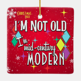 Adorno De Cerámica No soy viejo Soy Navidades modernos de mediados de