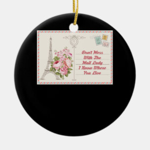 Adorno De Cerámica No te metas con el correo de lady Carrier Mailwoma