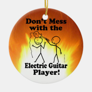 Adorno De Cerámica No te metas con el guitarrista eléctrico