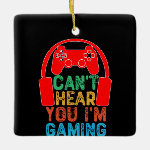 Adorno De Cerámica No te oigo, estoy jugando