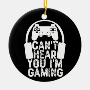 Adorno De Cerámica No te oigo, estoy jugando