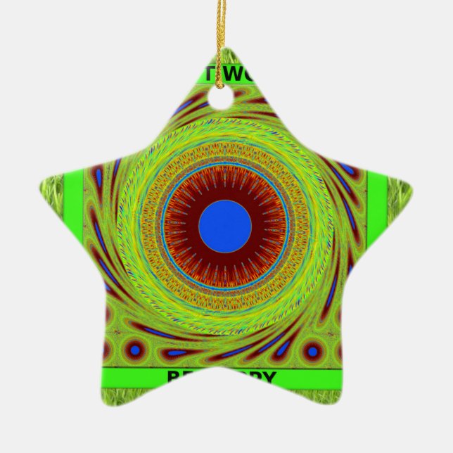 Adorno De Cerámica No te preocupes por ser arte feliz (Frente)