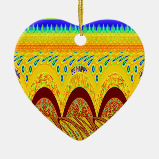 Adorno De Cerámica No te preocupes por ser feliz diseño de impresión  (Frente)