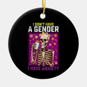 Adorno De Cerámica No Tengo Un Género Tengo Ansiedad No Binario