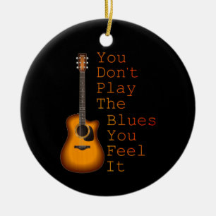 Adorno De Cerámica No toques el Blues que sientes la guitarra