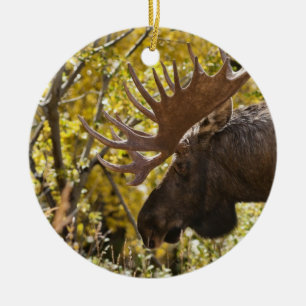 Adorno De Cerámica Noble Bull Moose