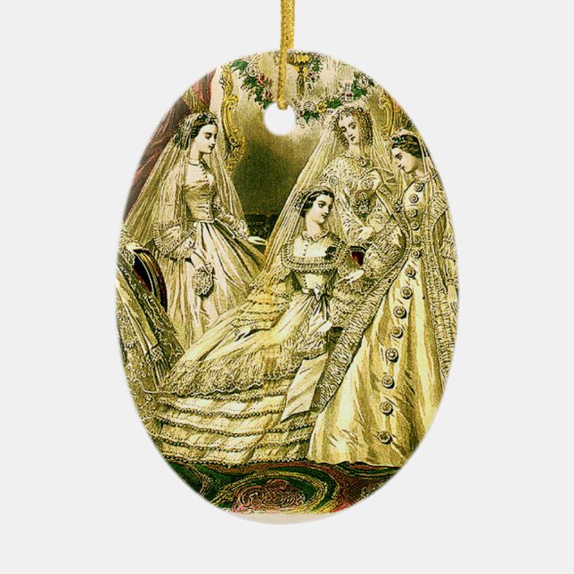 Adorno De Cerámica Noche de Boda de Antigüedades (Frente)