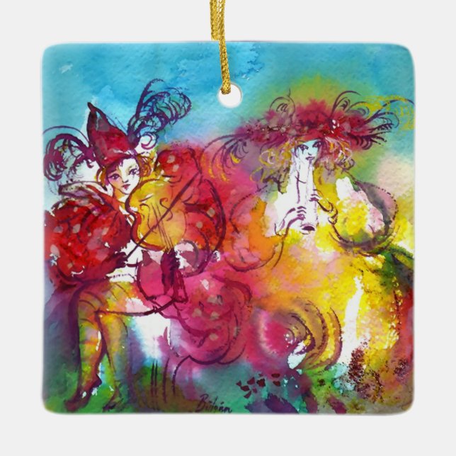 Adorno De Cerámica NOCHE DE CARNAVAL / Mascarada veneciana, música de (Anverso)